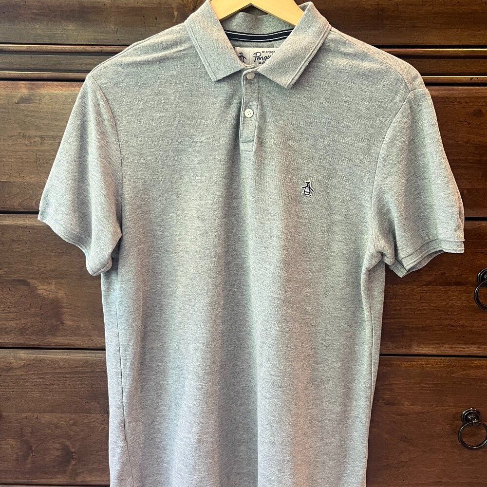 Men's Original Penguin Grey Polo Size Mediium